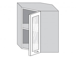 1.60.3у Шкаф настенный (h=720) угловой на 600мм со стекл. дверцей в Чусовом - chusovoj.magazinmebel.ru | фото