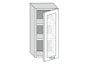 19.40.3 Шкаф настенный (h=913) на 400мм с 1-ой стекл. дверцей в Чусовом - chusovoj.magazinmebel.ru | фото