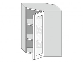 19.60.3у Шкаф настенный (h=913) угловой на 600мм со стекл. дверцей в Чусовом - chusovoj.magazinmebel.ru | фото