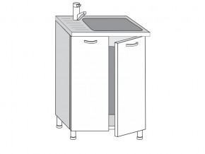 2.60.2мн Шкаф-стол на 600мм под накладную мойку с 2-мя дверцами в Чусовом - chusovoj.magazinmebel.ru | фото