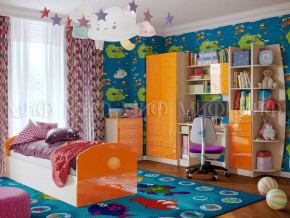 Детская комната Юниор-2 Оранжевый металлик в Чусовом - chusovoj.magazinmebel.ru | фото