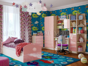 Детская комната Юниор-2 Розовый металлик в Чусовом - chusovoj.magazinmebel.ru | фото