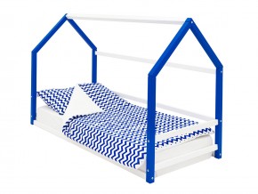 Детская кровать-домик Монтессори Svogen сине-белый в Чусовом - chusovoj.magazinmebel.ru | фото