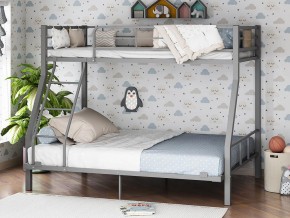 Двухъярусная кровать Гранада-1 140 Серая в Чусовом - chusovoj.magazinmebel.ru | фото - изображение 1