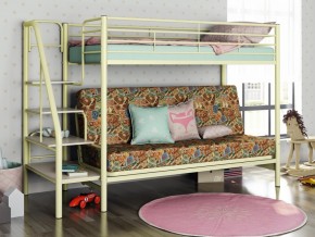 Двухъярусная кровать с диваном Мадлен 3 Слоновая кость-марки в Чусовом - chusovoj.magazinmebel.ru | фото - изображение 1