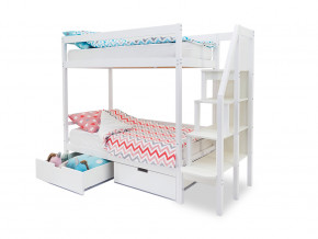 Двухъярусная кровать Svogen с ящиками белый в Чусовом - chusovoj.magazinmebel.ru | фото - изображение 2