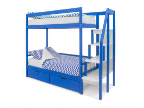Двухъярусная кровать Svogen с ящиками синий в Чусовом - chusovoj.magazinmebel.ru | фото