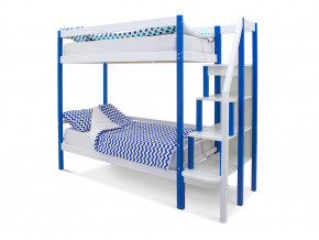 Двухъярусная кровать Svogen сине-белый в Чусовом - chusovoj.magazinmebel.ru | фото