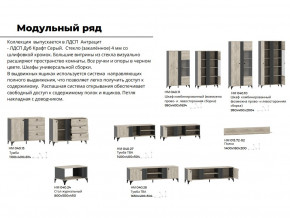 Гостиная Отис Дуб Крафт Серый/Антрацит в Чусовом - chusovoj.magazinmebel.ru | фото - изображение 5