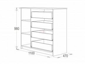 Комод 9 фант ясень анкор в Чусовом - chusovoj.magazinmebel.ru | фото - изображение 2