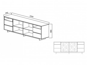 Комодино Moderno-2200 Ф2 в Чусовом - chusovoj.magazinmebel.ru | фото - изображение 4