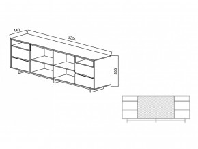 Комодино Moderno-2200 Ф4 в Чусовом - chusovoj.magazinmebel.ru | фото - изображение 4