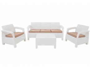 Комплект уличной мебели Yalta Terrace Triple Set белый в Чусовом - chusovoj.magazinmebel.ru | фото