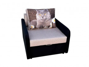 Кресло кровать Канзасик с подлокотниками кот с ромашками-2 в Чусовом - chusovoj.magazinmebel.ru | фото - изображение 1