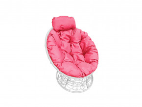 Кресло Папасан мини с ротангом розовая подушка в Чусовом - chusovoj.magazinmebel.ru | фото