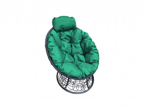 Кресло Папасан мини с ротангом зелёная подушка в Чусовом - chusovoj.magazinmebel.ru | фото