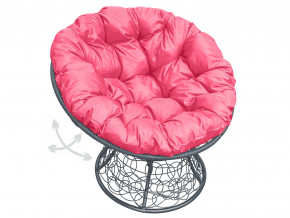 Кресло Папасан пружинка с ротангом розовая подушка в Чусовом - chusovoj.magazinmebel.ru | фото