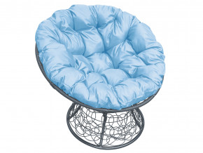 Кресло Папасан с ротангом голубая подушка в Чусовом - chusovoj.magazinmebel.ru | фото