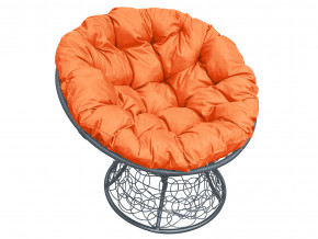 Кресло Папасан с ротангом оранжевая подушка в Чусовом - chusovoj.magazinmebel.ru | фото