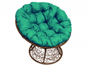 Кресло Папасан с ротангом зелёная подушка в Чусовом - chusovoj.magazinmebel.ru | фото