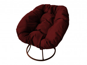 Кресло Пончик без ротанга бордовая подушка в Чусовом - chusovoj.magazinmebel.ru | фото - изображение 1