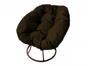 Кресло Пончик без ротанга коричневая подушка в Чусовом - chusovoj.magazinmebel.ru | фото