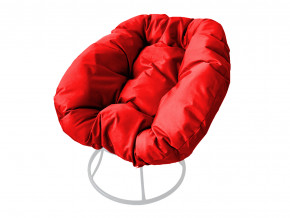 Кресло Пончик без ротанга красная подушка в Чусовом - chusovoj.magazinmebel.ru | фото - изображение 1
