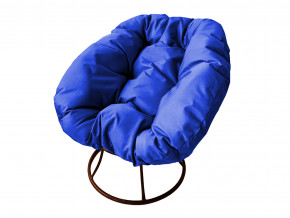 Кресло Пончик без ротанга синяя подушка в Чусовом - chusovoj.magazinmebel.ru | фото