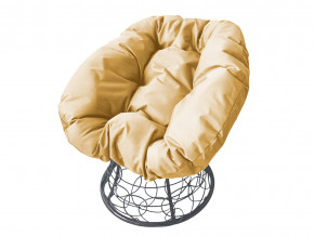 Кресло Пончик с ротангом бежевая подушка в Чусовом - chusovoj.magazinmebel.ru | фото