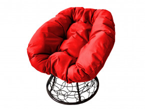 Кресло Пончик с ротангом красная подушка в Чусовом - chusovoj.magazinmebel.ru | фото