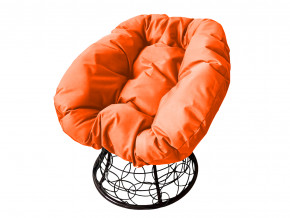 Кресло Пончик с ротангом оранжевая подушка в Чусовом - chusovoj.magazinmebel.ru | фото