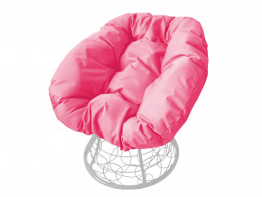 Кресло Пончик с ротангом розовая подушка в Чусовом - chusovoj.magazinmebel.ru | фото