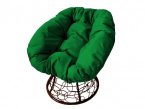 Кресло Пончик с ротангом зелёная подушка в Чусовом - chusovoj.magazinmebel.ru | фото