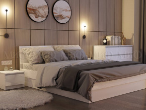 Кровать 1400 Челси Белый глянец в Чусовом - chusovoj.magazinmebel.ru | фото - изображение 2