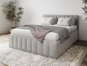 Кровать 1400 Лана серый велюр в Чусовом - chusovoj.magazinmebel.ru | фото