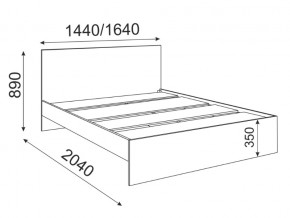 Кровать 1600 Осло модуль 4 с ящиками Дуб золото в Чусовом - chusovoj.magazinmebel.ru | фото - изображение 2