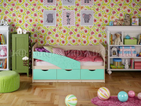 Кровать Бабочки 1600 Бирюза матовая в Чусовом - chusovoj.magazinmebel.ru | фото