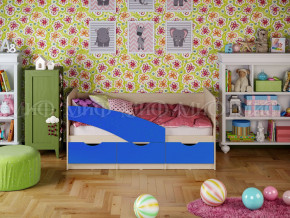 Кровать Бабочки 1600 Синий в Чусовом - chusovoj.magazinmebel.ru | фото