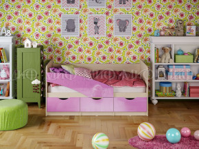 Кровать Бабочки 1600 Сиреневый металлик в Чусовом - chusovoj.magazinmebel.ru | фото