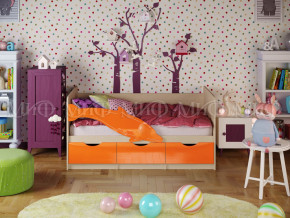 Кровать Дельфин-1 1600 Оранжевый металлик в Чусовом - chusovoj.magazinmebel.ru | фото