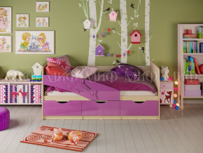 Кровать Дельфин 1600 Фиолетовый металлик в Чусовом - chusovoj.magazinmebel.ru | фото - изображение 1