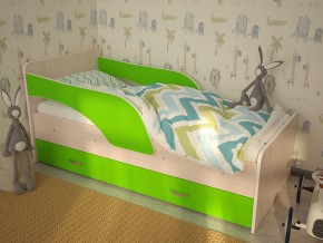 Кровать детская Максимка млечный дуб-лайм в Чусовом - chusovoj.magazinmebel.ru | фото