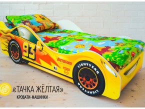 Кровать детская машина Тачка Желтая в Чусовом - chusovoj.magazinmebel.ru | фото - изображение 1