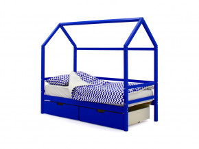 Кровать-домик Svogen с ящиками синий в Чусовом - chusovoj.magazinmebel.ru | фото - изображение 1