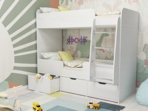 Кровать двухъярусная Малыш двойняшка белый в Чусовом - chusovoj.magazinmebel.ru | фото - изображение 1