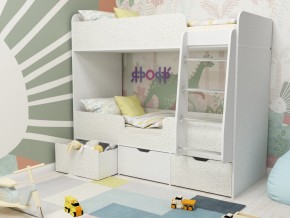 Кровать двухъярусная Малыш двойняшка белый феритейл в Чусовом - chusovoj.magazinmebel.ru | фото