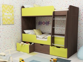 Кровать двухъярусная Малыш двойняшка бодега-лайм в Чусовом - chusovoj.magazinmebel.ru | фото