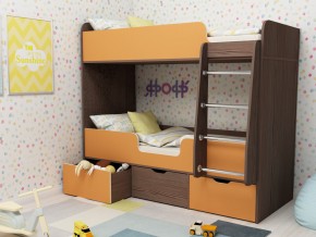 Кровать двухъярусная Малыш двойняшка бодега-оранжевый в Чусовом - chusovoj.magazinmebel.ru | фото