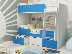 Кровать двухъярусная Малыш двойняшка винтерберг-голубой в Чусовом - chusovoj.magazinmebel.ru | фото - изображение 1