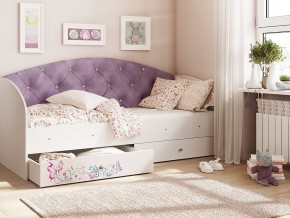 Кровать Эльза Белый-фиолетовый в Чусовом - chusovoj.magazinmebel.ru | фото